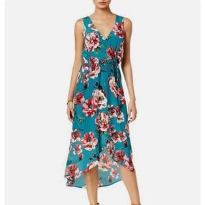 Lucky Brand Teal Floral High Low Dress